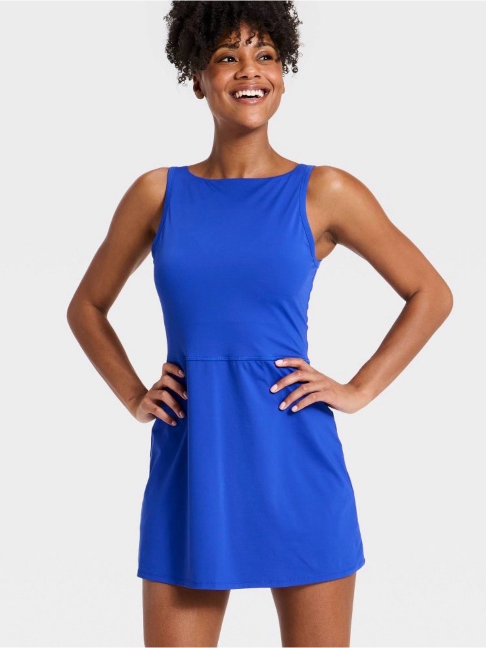 All In Motion NWT Blue Knit High Neck Active Dress XXL Travel Tennis - Picture 5 of 7